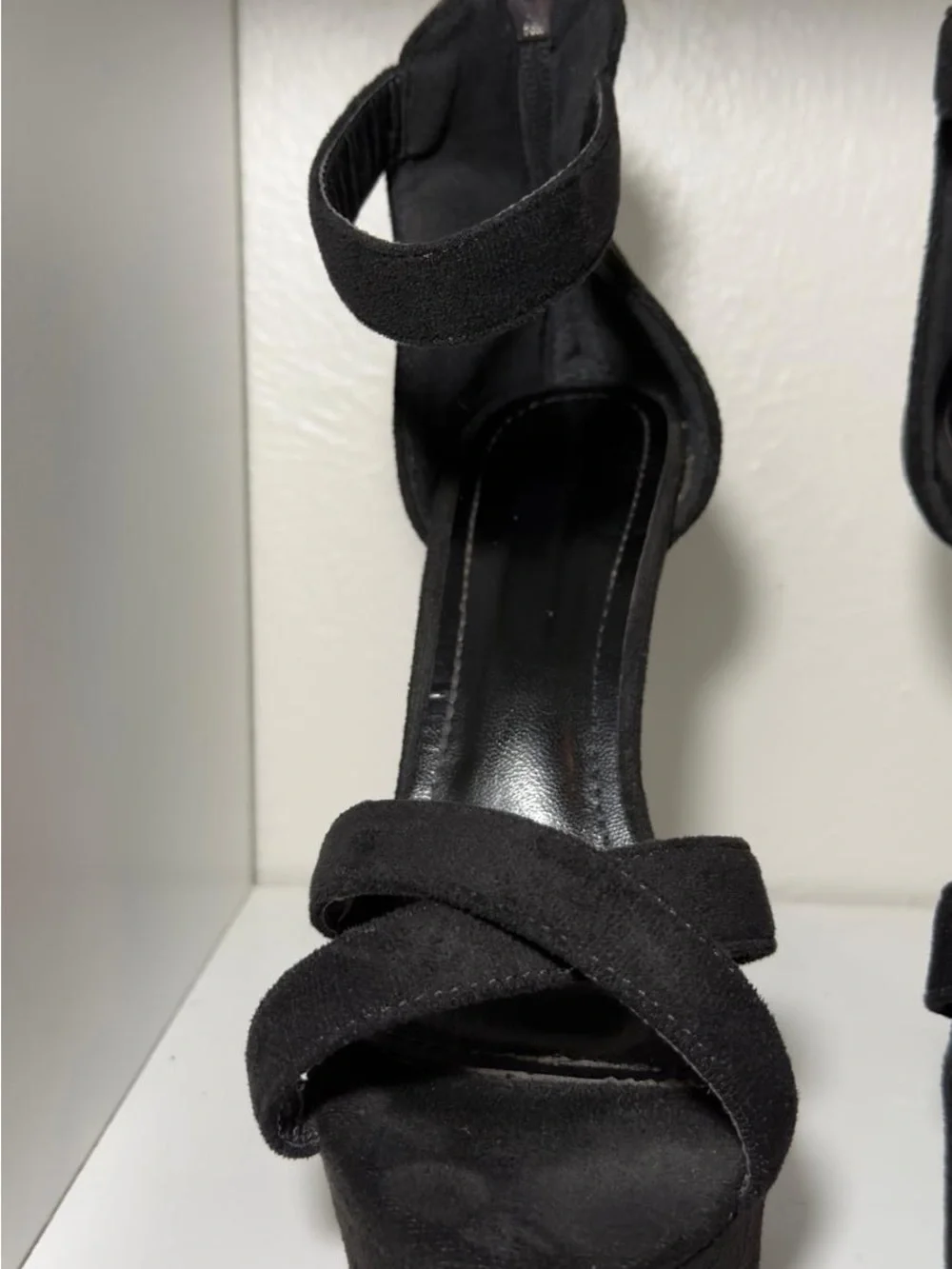 SHEIN Black/ Elegant High Platform Thick Heel Sandals for Women